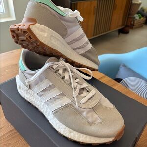 Adidas Gray and White Sneakers